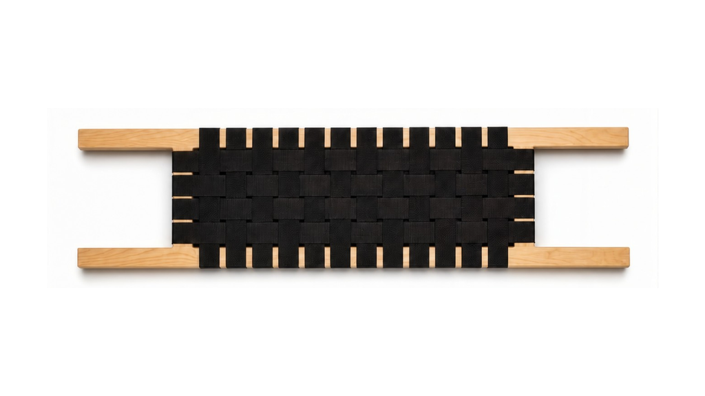 Wood / web super wide seat